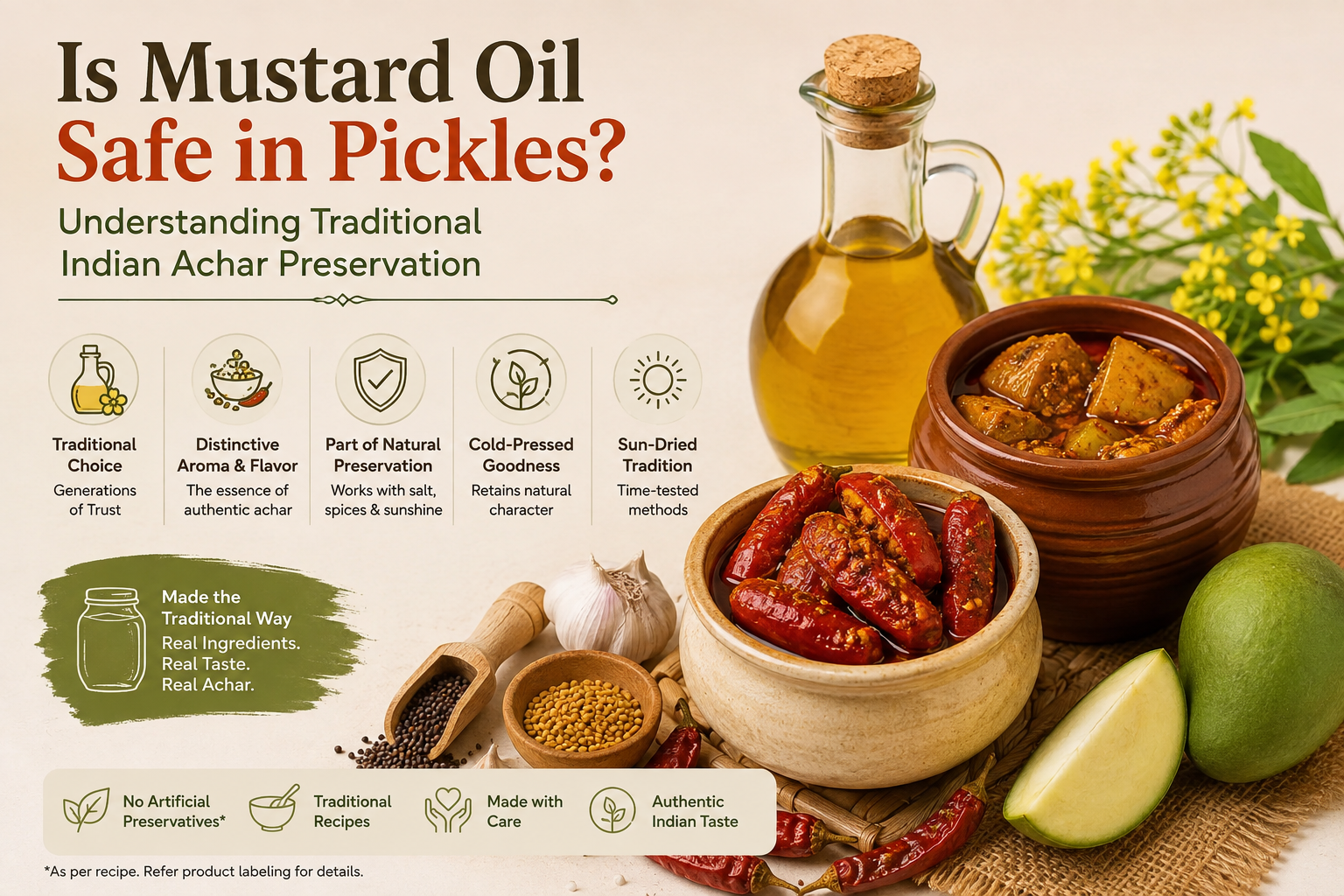 Is Mustard Oil Safe in Pickles? The Science Behind Traditional Pickle Preservation