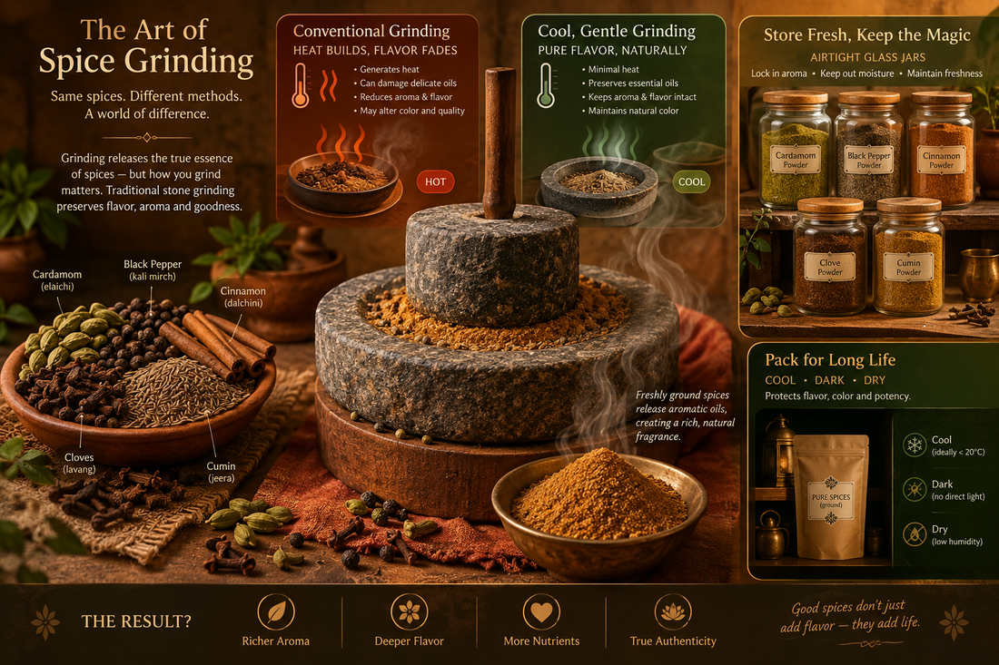 Why Low-Heat Grinding Matters: Understanding Modern Indian Spice Processing