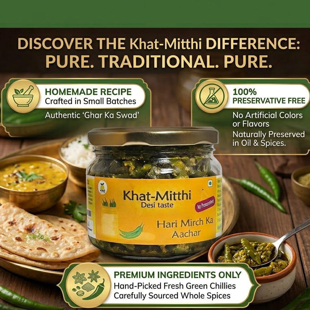 Green Chilli Pickle | Hari Mirch Ka Achar