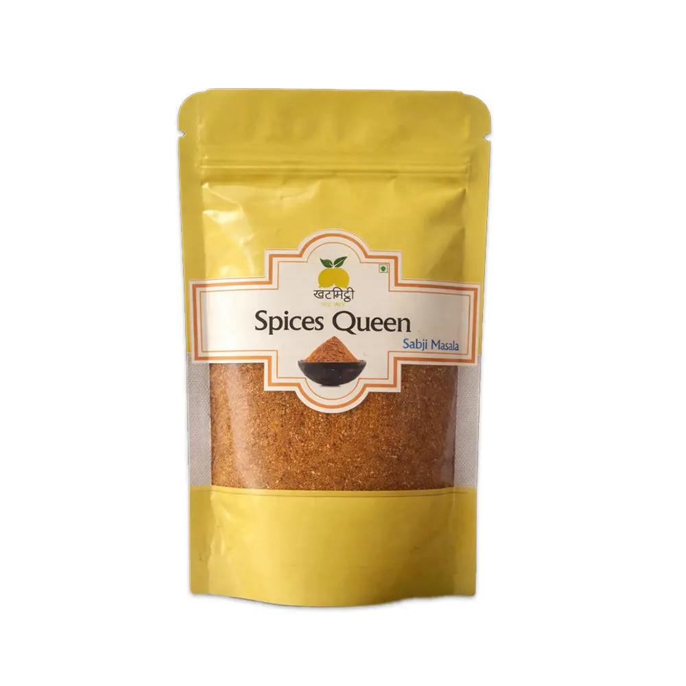 Premium Khat Mitthi Sabji Masala crafted from carefully selected whole spices to enhance the flavour of mixed vegetables, paneer, curries, and everyday Indian cooking.