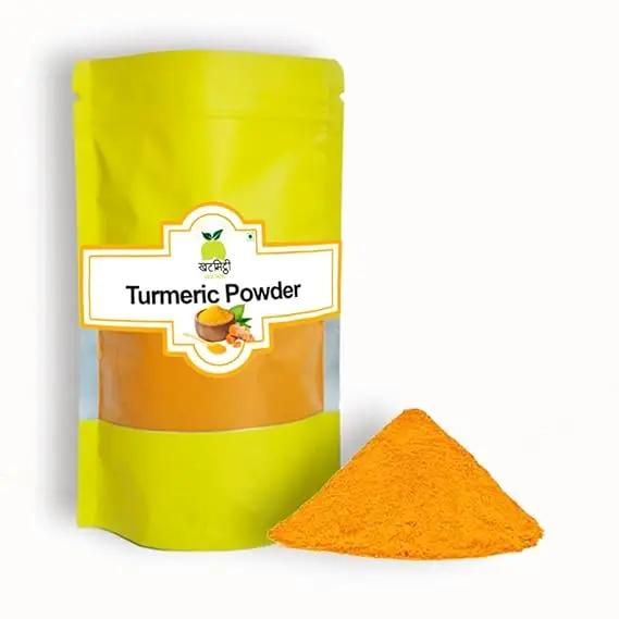 Premium Khat Mitthi Turmeric Powder made from carefully selected turmeric roots to add natural colour, rich aroma, and authentic taste to everyday meals.
