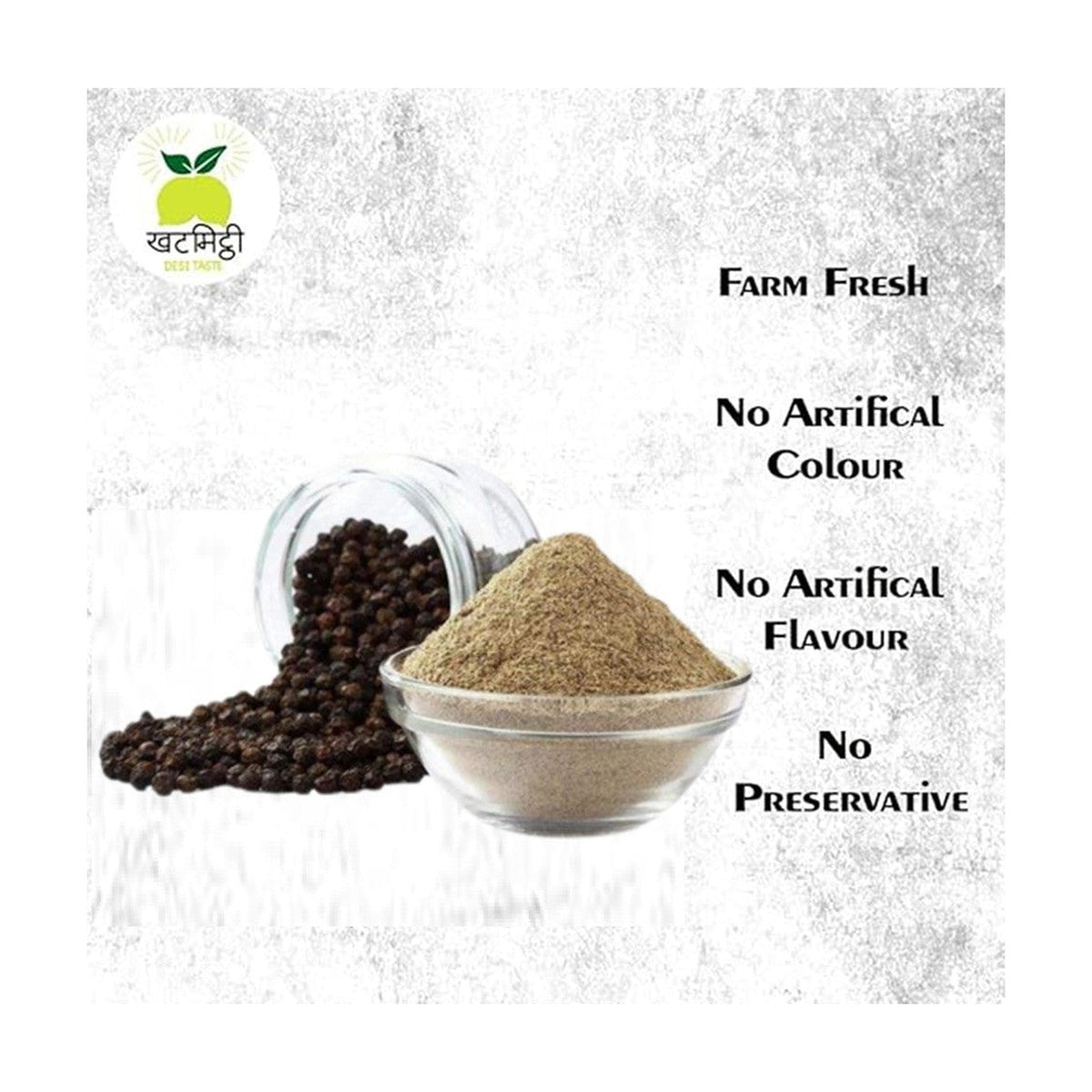 Black Pepper Powder (Kali Mirch) – Khat Mitthi (view 2)