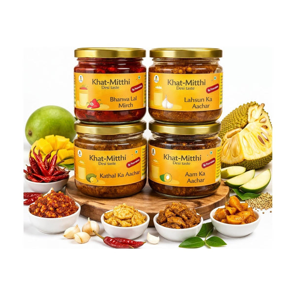 Pickle Trial Pack of 6 (6 × 100g) – Khat Mitthi