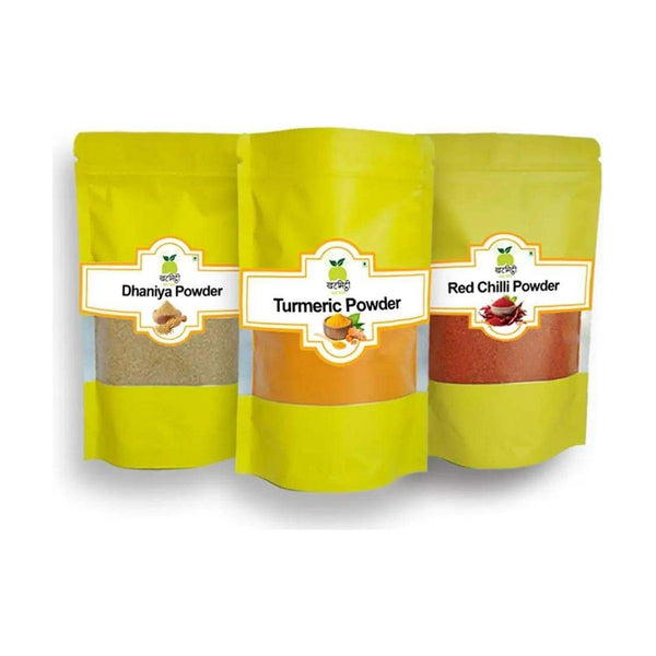 Spice Trio 600g: Turmeric, Red Chilli & Coriander Powder – Khat Mitthi